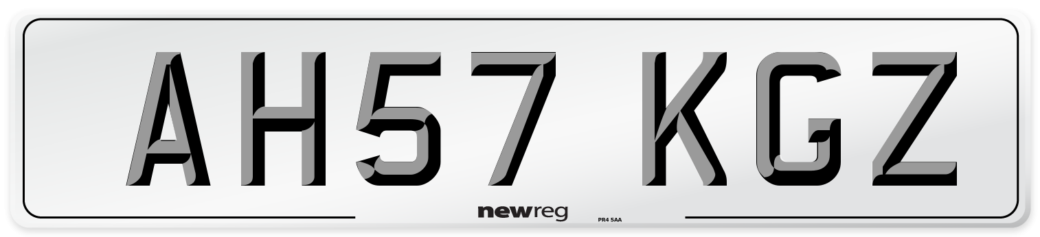 AH57 KGZ Number Plate from New Reg